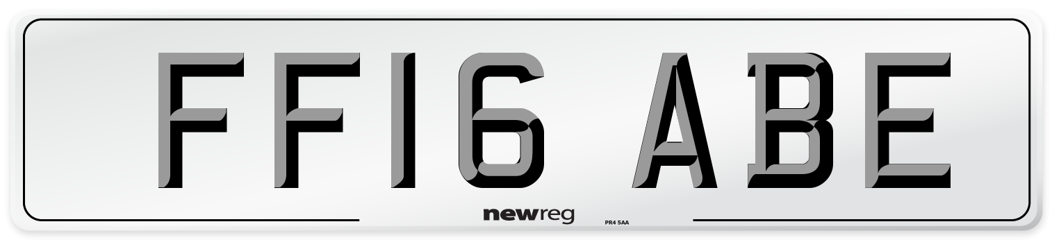 FF16 ABE Number Plate from New Reg